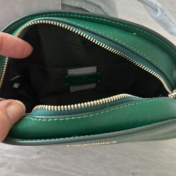 Kate Spade Perry Saffiano Leather Dome Crossbody Deep Jade OS NWT - Picture 7 of 7